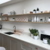floating shelves in the kitchen